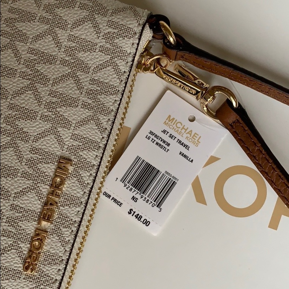 Michael Kors Jet Set Travel Lg Top Zip Wristlet - Picture 7 of 16